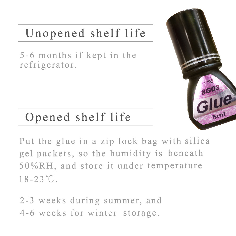 Latex and formaldehyde free 0.8-1 second drying time Up to 8 weeks retention Thinner and smooth viscosity Ideal humidity: 35-55% RH Ideal temperature: 18-23ºC Works for both volume and classic eyelash extensions SGS certified ingredients made in Japan