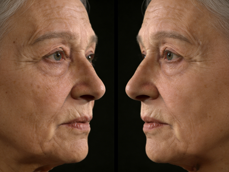 5 Types of Skin Aging Comparison Chart: Wrinkles, Enlarged Pores, Skin Sagging, Photoaging, Pigmentation, Anti-Aging Skincare Reference, Essential for Beauty Professionals